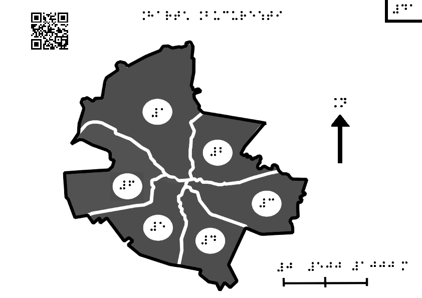 Map of Bucharest divided by districts