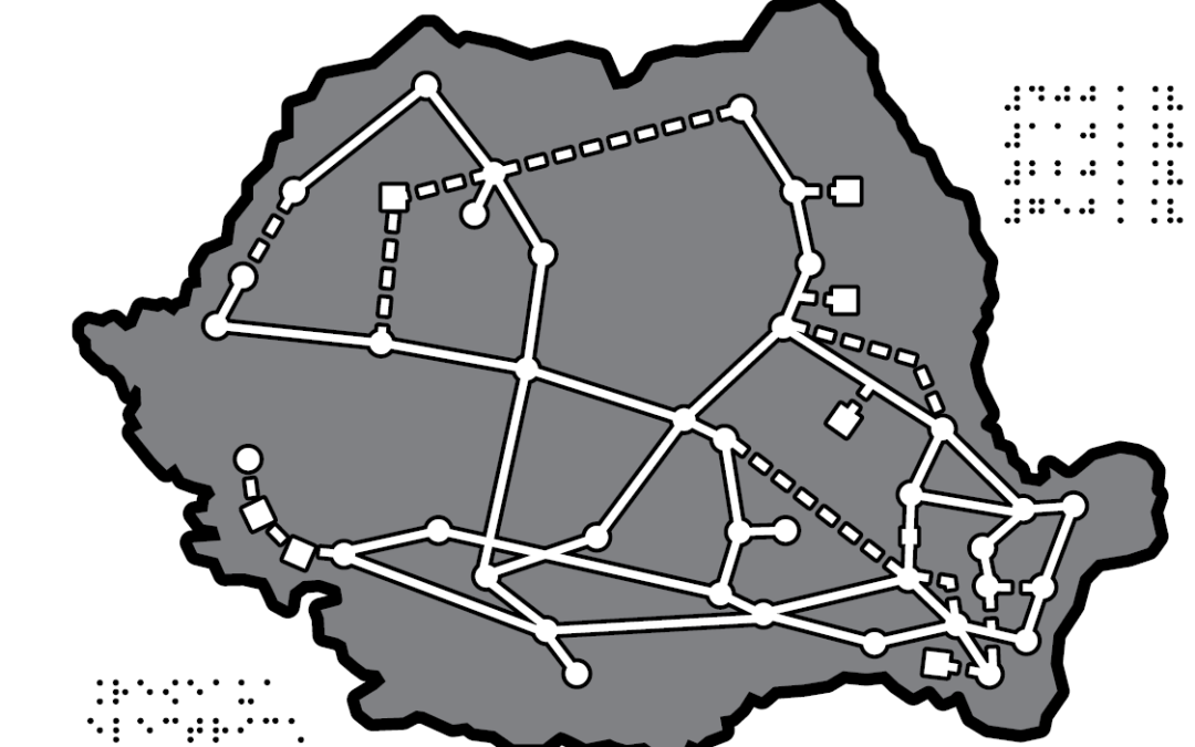 Map of the electricity network in Romania by Transelectrica